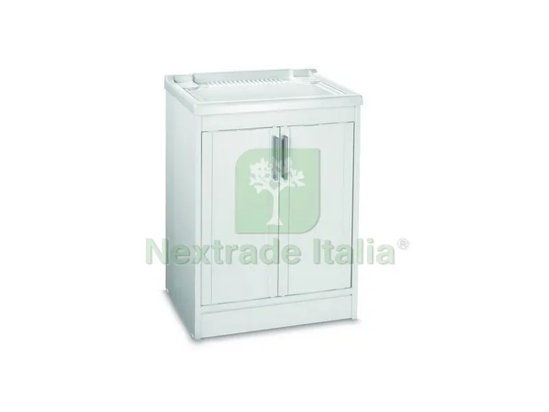 LAVATOIO IN RESINA BIANCO IN KIT cm. 60x50x86 h — Accessori bagno — rif. FERX.VIT46904