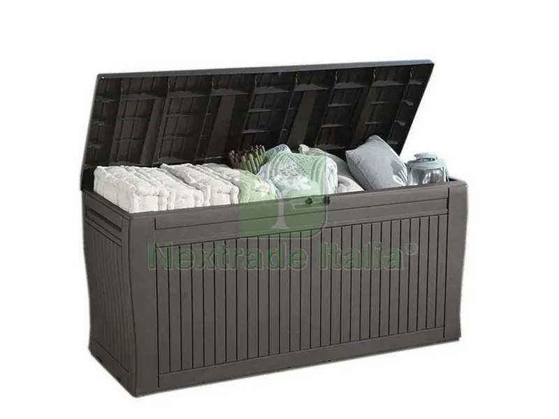 BAULE PORTA ATTREZZI DA GIARDINO COMFY cm. 116,7x44,7x57 h col. Grafite — Set di attrezzi — rif. FERX.VIT48430