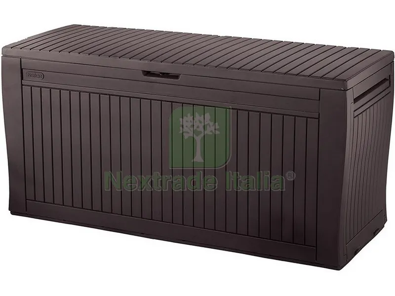 BAULE PORTA ATTREZZI DA GIARDINO COMFY cm. 116,7x44,7x57 h col. Marrone — Set di attrezzi — rif. FERX.VIT48429