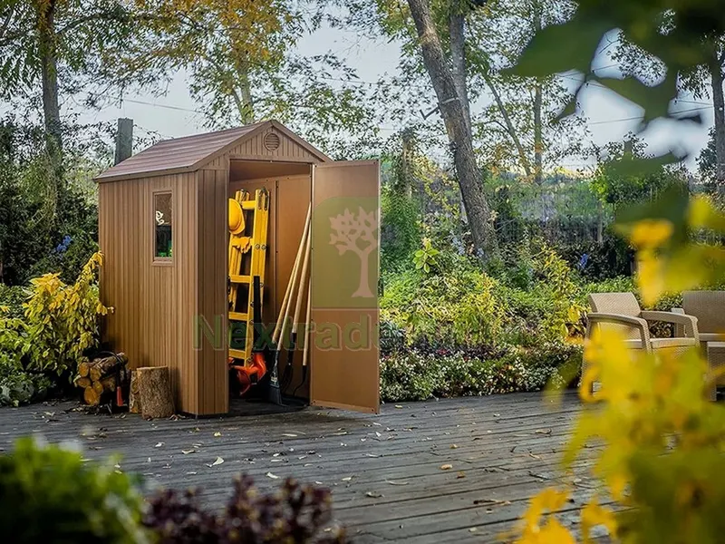 Casetta da Giardino Darwin 4X6 cm.126x184,5x205 h col. Marrone — Gazebo e strutture giardino — rif. FERX.VIT50685 — foto 2 Casetta da Giardino Darwin 4X6 cm.126x184,5x205 h col. Marrone — Gazebo e strutture giardino — rif. FERX.VIT50685 — foto 2