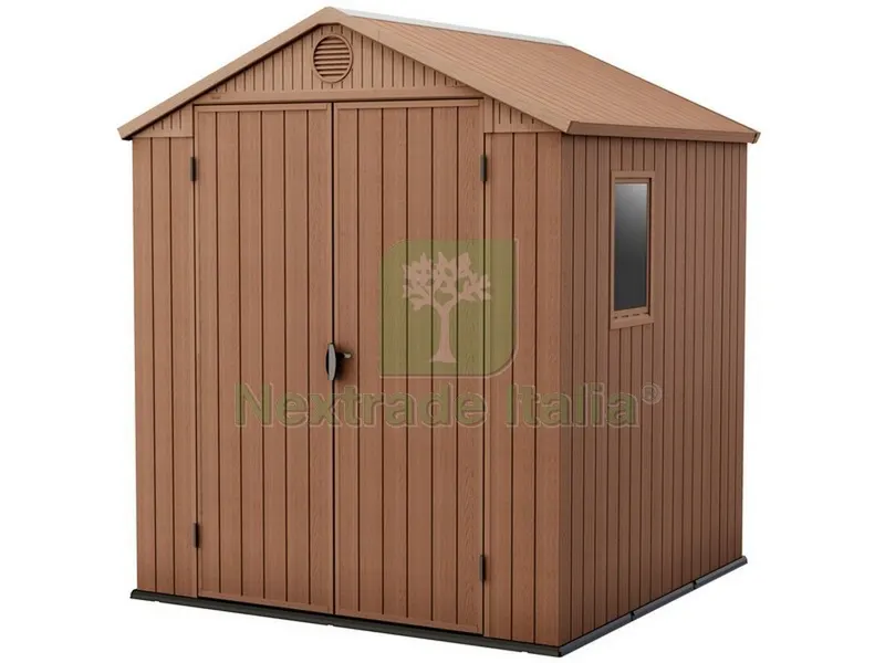 Casetta da Giardino Darwin 6X6 cm.190x183x221 h col. Marrone — Gazebo e strutture giardino — rif. FERX.VIT50687
