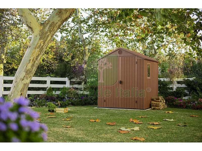 Casetta da Giardino Darwin 6X6 cm.190x183x221 h col. Marrone — Gazebo e strutture giardino — rif. FERX.VIT50687 — foto 2