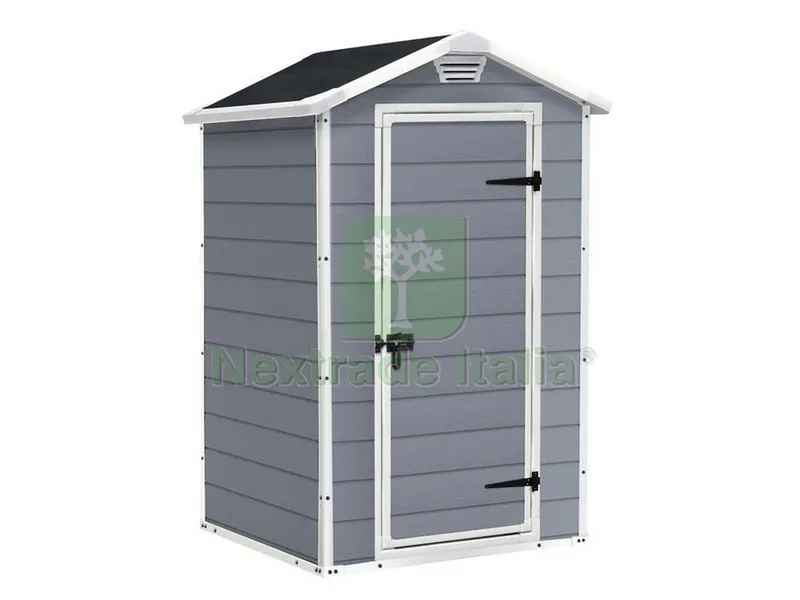 CASETTA DA GIARDINO MANOR 4X3 cm. 129x103x196 h col. Grigio — Gazebo e strutture giardino — rif. FERX.VIT50683