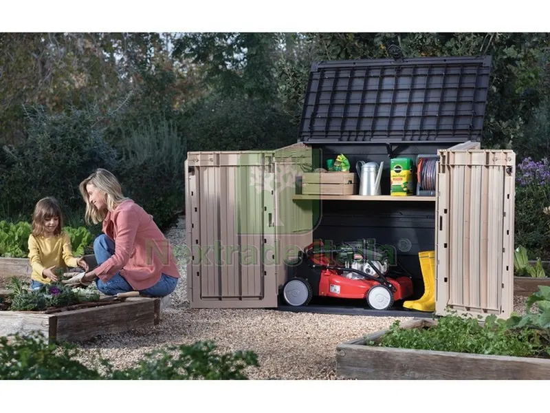 BAULE PORTA ATTREZZI GIARDINO 'STORE OUT MIDI' cm132x71,5x113,5 h — Set di attrezzi — rif. FERX.VIT51583 — foto 2