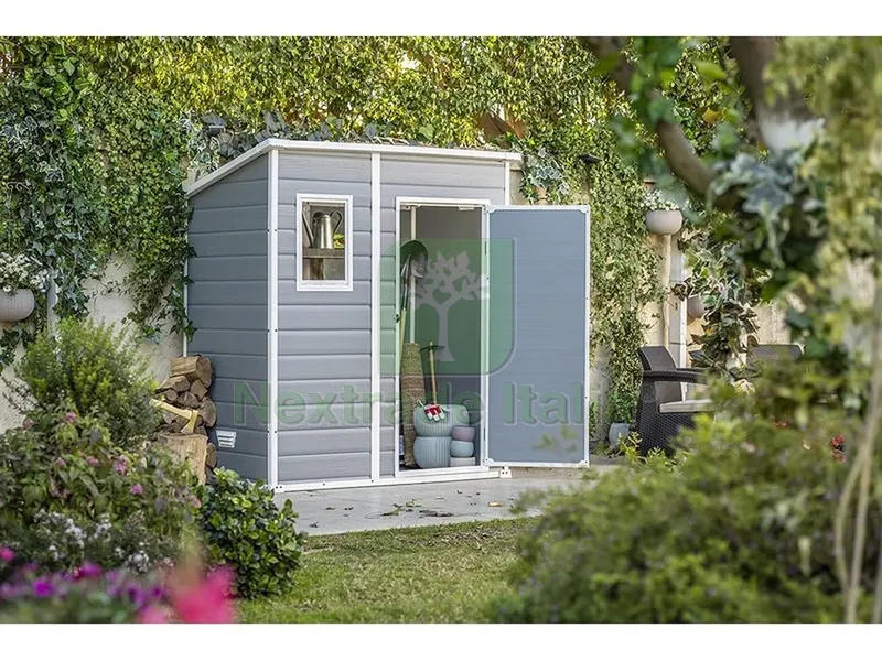 Casetta da Giardino Manor 6X4 cm. 183,5x111x200,5 h col. Grigio — Gazebo e strutture giardino — rif. FERX.VIT50684 — foto 2 Casetta da Giardino Manor 6X4 cm. 183,5x111x200,5 h col. Grigio — Gazebo e strutture giardino — rif. FERX.VIT50684 — foto 2