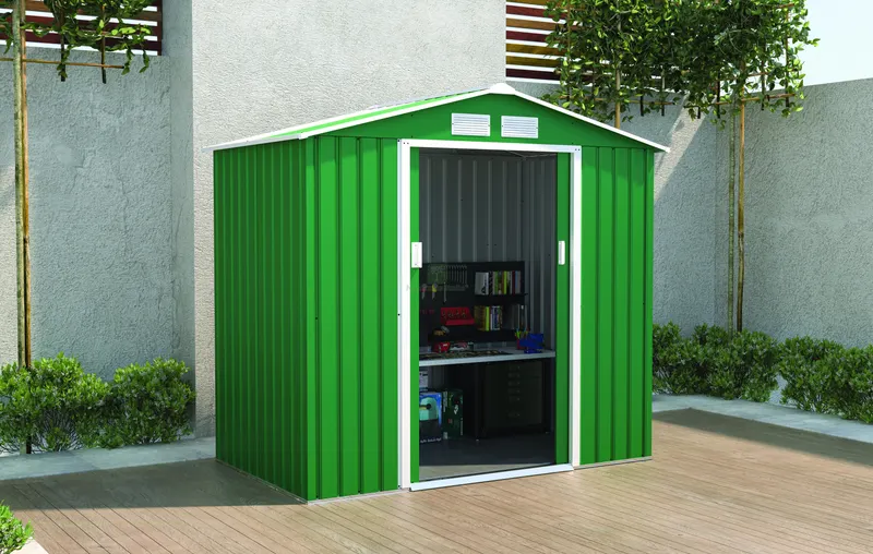 CASETTA DA GIARDINO cm. 213x131x195 h col. Verde — Gazebo e strutture giardino — rif. FERX.VIT56399 CASETTA DA GIARDINO cm. 213x131x195 h col. Verde — Gazebo e strutture giardino — rif. FERX.VIT56399