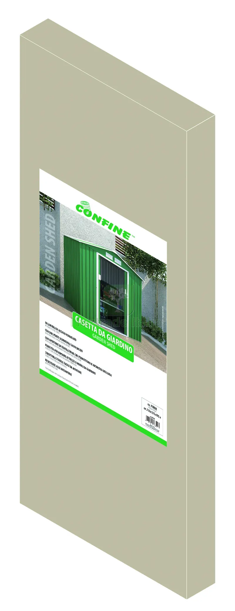 CASETTA DA GIARDINO cm. 213x131x195 h col. Verde — Gazebo e strutture giardino — rif. FERX.VIT56399 — foto 3 CASETTA DA GIARDINO cm. 213x131x195 h col. Verde — Gazebo e strutture giardino — rif. FERX.VIT56399 — foto 3