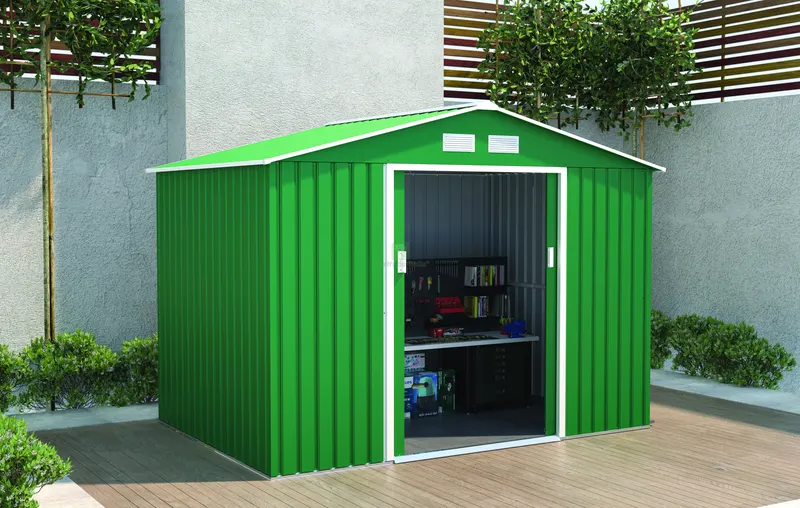 CASETTA DA GIARDINO cm. 277x195x203 h col. Verde — Gazebo e strutture giardino — rif. FERX.VIT56400