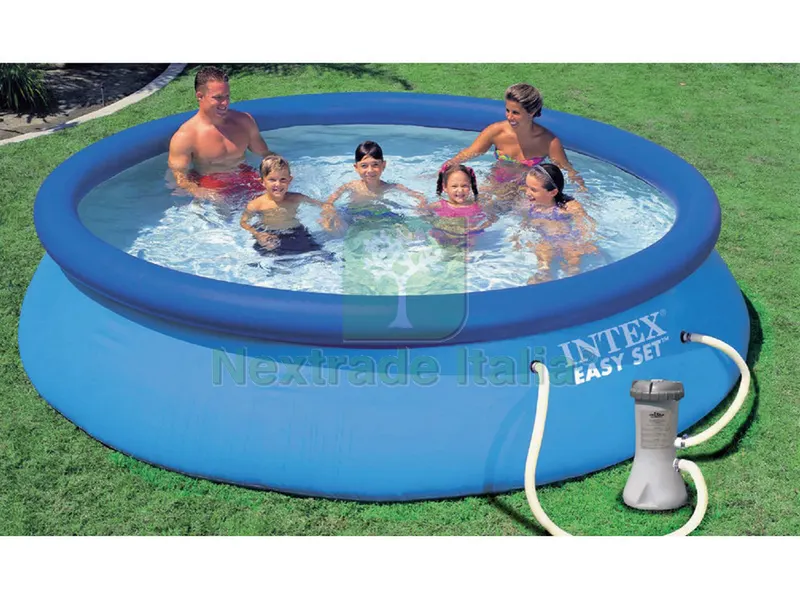 Piscina Tonda Easy Set Autoportante con Pompa Filtro Ø cm. 366x76 h — Tempo libero outdoor — rif. FERX.VIT27259 Piscina Tonda Easy Set Autoportante con Pompa Filtro Ø cm. 366x76 h — Tempo libero outdoor — rif. FERX.VIT27259
