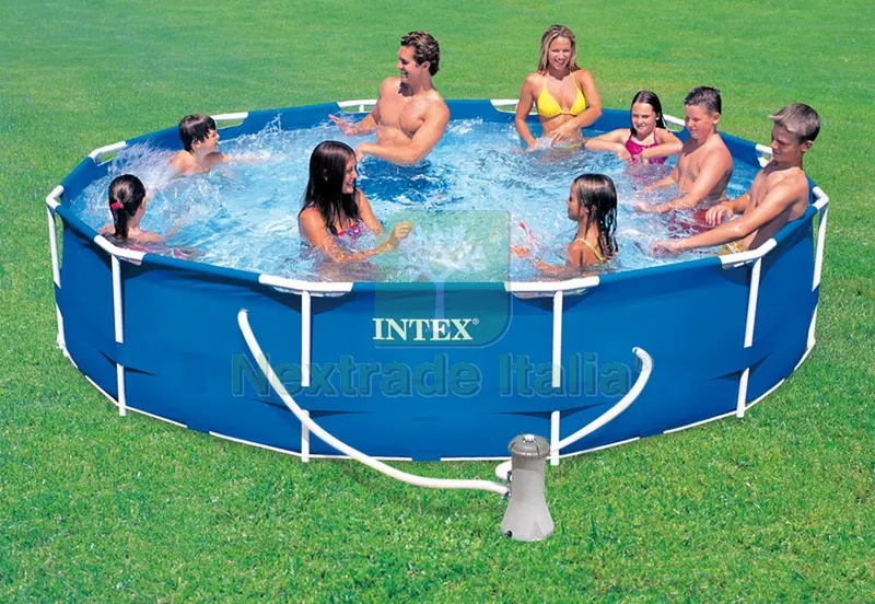 Piscina Tonda Frame Telaio Portante con Pompa Filtro Ø cm. 366x76 h — Tempo libero outdoor — rif. FERX.VIT27260 Piscina Tonda Frame Telaio Portante con Pompa Filtro Ø cm. 366x76 h — Tempo libero outdoor — rif. FERX.VIT27260
