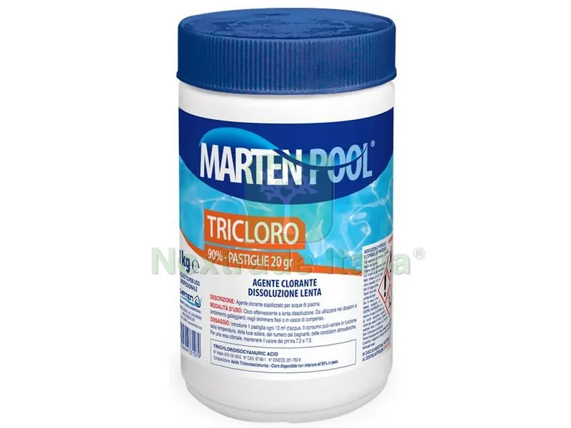 12PZ TRICLORO IN PASTIGLIE 20 GR. kg. 1 — Trattamento acqua piscina — rif. FERX.VIT52257 12PZ TRICLORO IN PASTIGLIE 20 GR. kg. 1 — Trattamento acqua piscina — rif. FERX.VIT52257