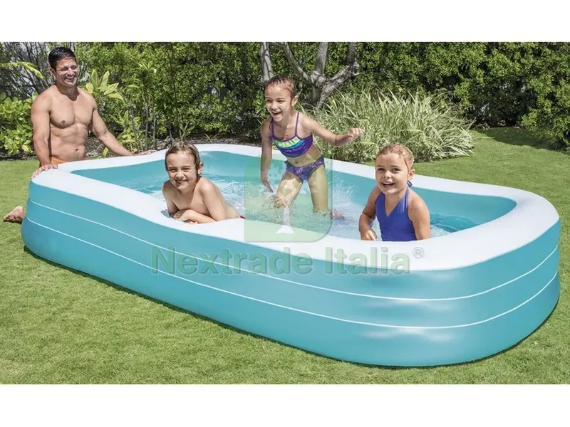 2PZ Piscina Gonfiabile Family cm. 305x183x56 h (lt. 1.050) — Gonfiabili e galleggianti — rif. FERX.VIT27279 2PZ Piscina Gonfiabile Family cm. 305x183x56 h (lt. 1.050) — Gonfiabili e galleggianti — rif. FERX.VIT27279