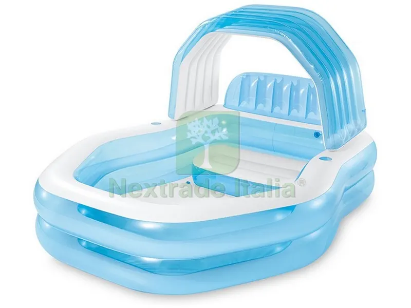 PISCINA GONFIABILE FAMILY SUNSHADE cm. 229x191x135 h (lt. 530) — Gonfiabili e galleggianti — rif. FERX.VIT51271 PISCINA GONFIABILE FAMILY SUNSHADE cm. 229x191x135 h (lt. 530) — Gonfiabili e galleggianti — rif. FERX.VIT51271