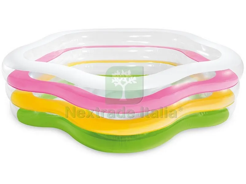 PISCINA GONFIABILE SUMMER COLORS cm. 185x180x53 h (lt. 460) — Gonfiabili e galleggianti — rif. FERX.VIT51272