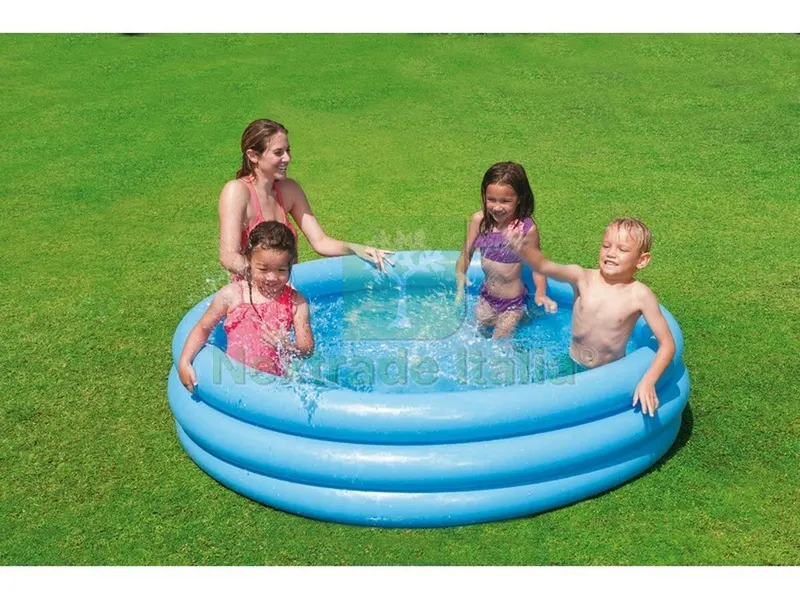 Piscina Tonda Gonfiabile Crystal Blu cm. 114x25 h (lt. 156) — Gonfiabili e galleggianti — rif. FERX.VIT34142 Piscina Tonda Gonfiabile Crystal Blu cm. 114x25 h (lt. 156) — Gonfiabili e galleggianti — rif. FERX.VIT34142