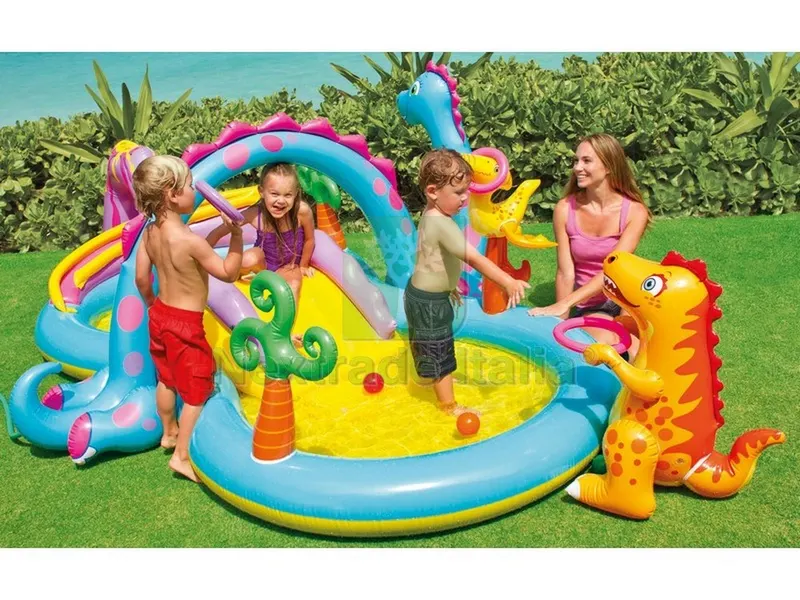 Play Center Dinoland cm. 302x229x112 h (lt. 290) — Tempo libero outdoor — rif. FERX.VIT34130 Play Center Dinoland cm. 302x229x112 h (lt. 290) — Tempo libero outdoor — rif. FERX.VIT34130