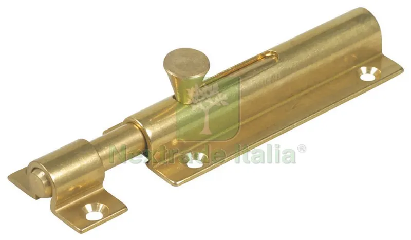 12PZ Catenaccio Orizzontale Ottone Lucido Liscio mm. 100 — Lucchetti e catene — rif. FERX.VIT8890