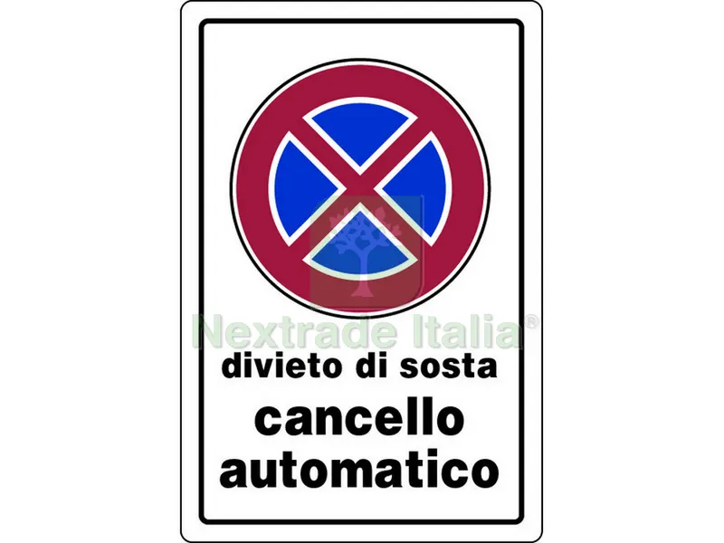 10PZ Cartello Segnaletico Divieto di Sosta Cancello Automatico cm. 20x30 — Utensili e segnaletica — rif. FERX.VIT7784