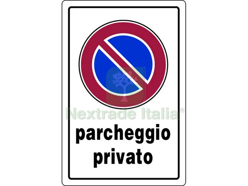 10PZ CARTELLO SEGNALETICO PARCHEGGIO PRIVATO cm. 20x30 — Utensili e segnaletica — rif. FERX.VIT7774