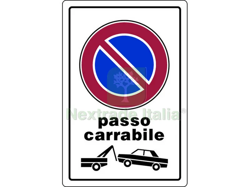 10PZ CARTELLO SEGNALETICO PASSO CARRABILE cm. 20x30 — Utensili e segnaletica — rif. FERX.VIT7773 10PZ CARTELLO SEGNALETICO PASSO CARRABILE cm. 20x30 — Utensili e segnaletica — rif. FERX.VIT7773