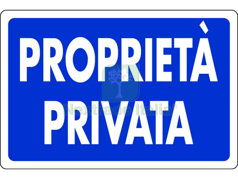 10PZ CARTELLO SEGNALETICO PROPRIET+ PRIVATA cm. 30x20 — Utensili e segnaletica — rif. FERX.VIT7778