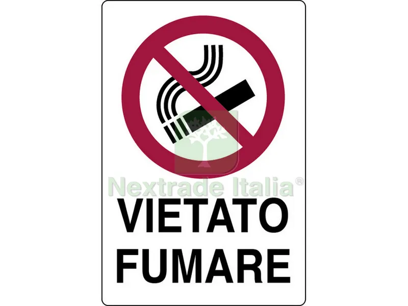 10PZ Cartello Segnaletico Vietato Fumare cm. 20x30 — Utensili e segnaletica — rif. FERX.VIT7777 10PZ Cartello Segnaletico Vietato Fumare cm. 20x30 — Utensili e segnaletica — rif. FERX.VIT7777