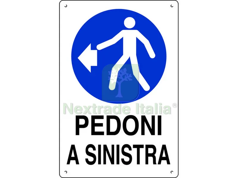 10PZ CARTELLO SEGNALETICO PEDONI A SINISTRA cm. 40x60 — Utensili e segnaletica — rif. FERX.VIT40598 10PZ CARTELLO SEGNALETICO PEDONI A SINISTRA cm. 40x60 — Utensili e segnaletica — rif. FERX.VIT40598