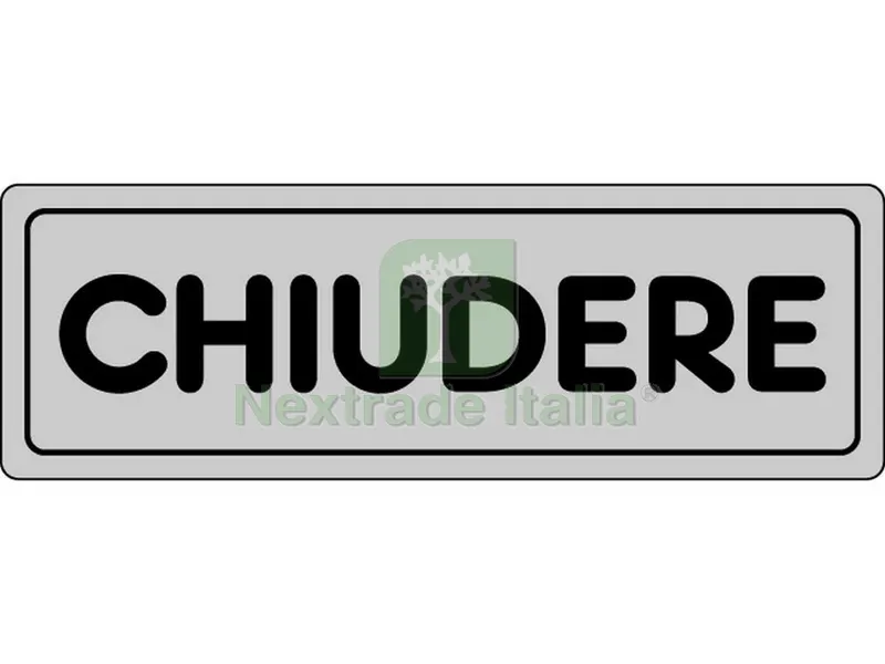 Etichetta Segnaletica Adesiva Chiudere 10 PZ. cm. 15x5. — Segnaletica e cartelli cantiere — rif. FERX.VIT19591
