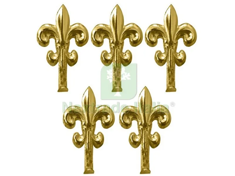 20CF Gancetto per Quadri Giglio 5 PZ. mm. 48 - Oro lucido — Casalinghi e organizzazione — rif. FERX.VIT8894 20CF Gancetto per Quadri Giglio 5 PZ. mm. 48 - Oro lucido — Casalinghi e organizzazione — rif. FERX.VIT8894