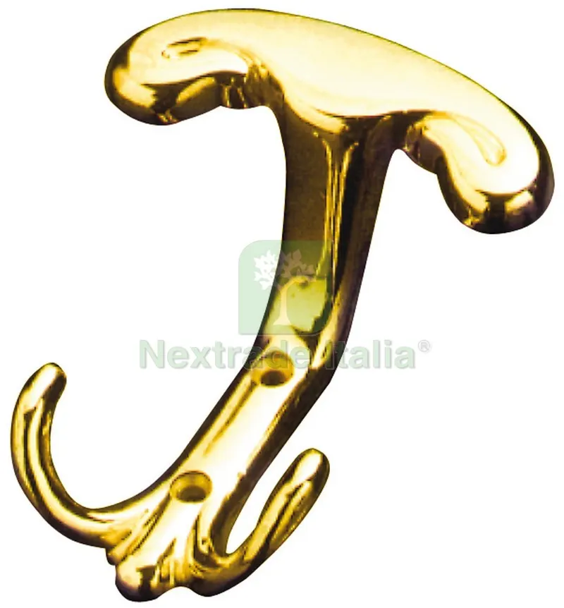 25PZ APPENDIABITO MEZZA LUNA Oro lucido — Ferramenta per legno e mobili — rif. FERX.VIT18421