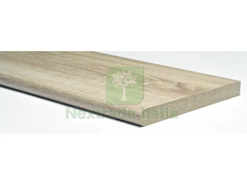 MENSOLA MURALE STONDATA Col. Rovere sonoma cm. 40x20x1,8 — Mensole e reggimensola — rif. FERX.VIT46777