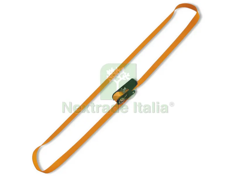 CINGHIA LEGABAGAGLI CRICCHETTO IN ACCIAIO Portata 750 Kg mm. 25x5 mt. — Cinghie e tiranti a cricchetto — rif. FERX.VIT37999