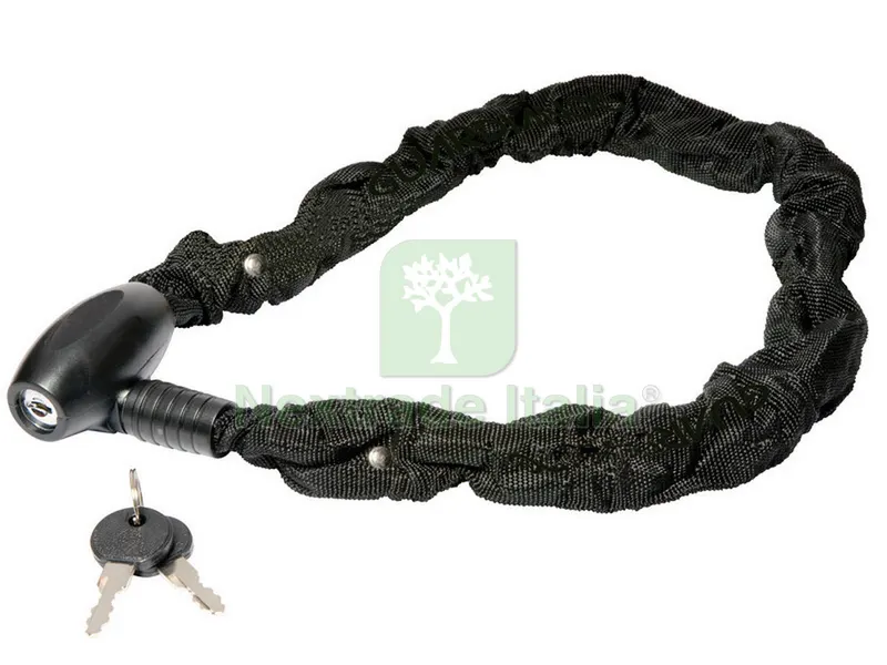 Catena Antifurto Quadra con Lucchetto Ø mm.6 x cm. 100 — Lucchetti e catene — rif. FERX.VIT37583