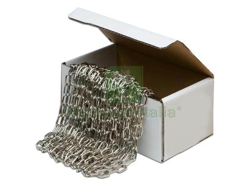 Catena Genovese Zincata in Scatola n° 30 (mt. 10) diametro filo 10,0 — Casalinghi e organizzazione — rif. FERX.VIT47052 Catena Genovese Zincata in Scatola n° 30 (mt. 10) diametro filo 10,0 — Casalinghi e organizzazione — rif. FERX.VIT47052