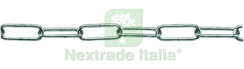 25MT CATENA PER LAMPADARI GENOVESE In ferro nichelato Ø filo mm. 1,3 n° 8 MT 25 — Illuminazione — rif. FERX.VIT18232