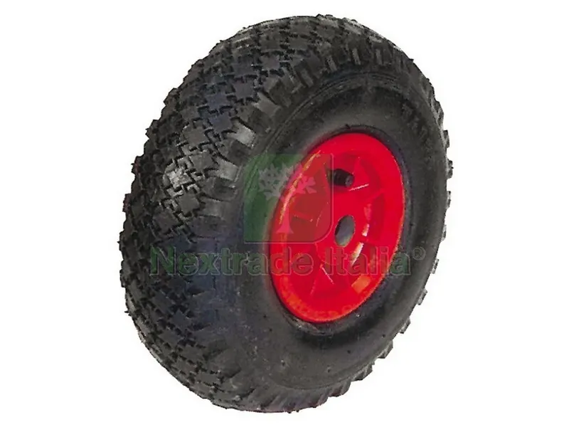 Ruota con Camera D'aria per Carrelli Portasacchi con Cuscinetti Ø mm.250 — Ricambi e accessori macchine da giardino — rif. FERX.VIT48842