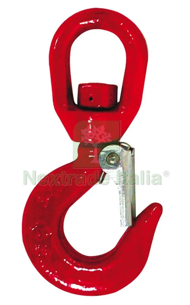 GANCIO DI SOLLEVAMENTO GIREVOLE CON SICURA portata kg.2000 — Funi, golfari e accessori sollevamento — rif. FERX.VIT3385