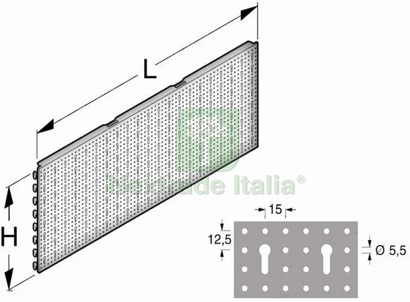 Pannello di Fondo Foro Chiave cm. 100x40 h Col. Bianco RAL9001 — Isolanti e reti — rif. FERX.VIT49778 Pannello di Fondo Foro Chiave cm. 100x40 h Col. Bianco RAL9001 — Isolanti e reti — rif. FERX.VIT49778