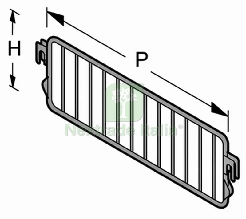 Separatore Griglia Filo Ripiani Acciaio cm37x17 h Colore Grigio — Casalinghi e organizzazione — rif. FERX.VIT49785 Separatore Griglia Filo Ripiani Acciaio cm37x17 h Colore Grigio — Casalinghi e organizzazione — rif. FERX.VIT49785