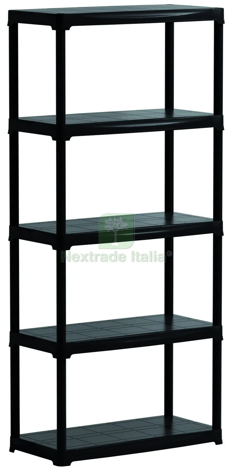 KIT SCAFFALI IN PLASTICA 5 RIPIANI cm. 80x40x176 h col. Nero — Casalinghi e organizzazione — rif. FERX.VIT59259 KIT SCAFFALI IN PLASTICA 5 RIPIANI cm. 80x40x176 h col. Nero — Casalinghi e organizzazione — rif. FERX.VIT59259