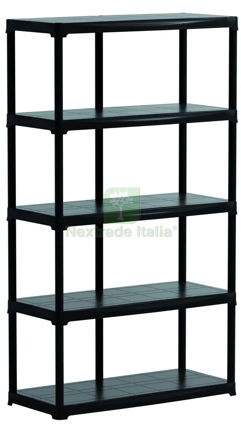 Kit Scaffali in Plastica 5 Ripiani cm. 100x40x176 h col. Nero — Casalinghi e organizzazione — rif. FERX.VIT59260 Kit Scaffali in Plastica 5 Ripiani cm. 100x40x176 h col. Nero — Casalinghi e organizzazione — rif. FERX.VIT59260