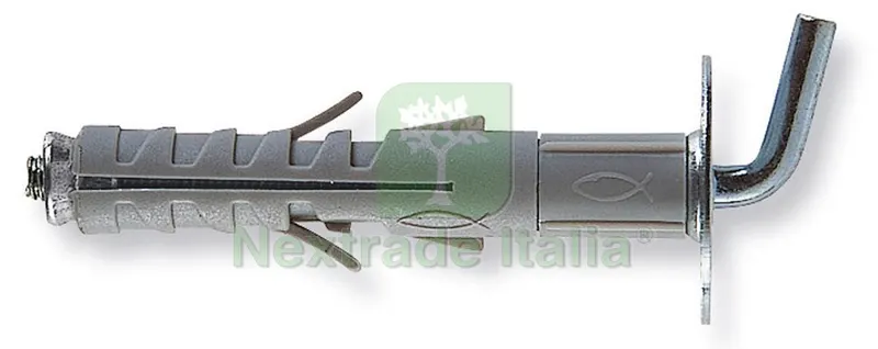 50PZ Tassello SB 12/L8 con Gancio Corto 50 PZ. mm. 12x57 — Tasselli e ancoraggi — rif. FERX.VIT532