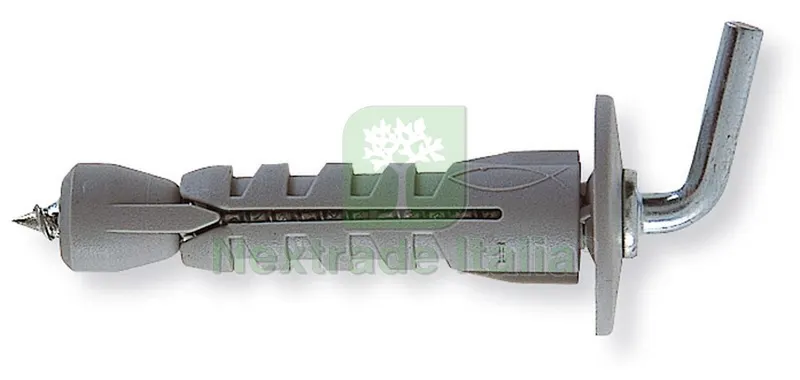 200PZ TASSELLO SBN 9/8 GANCIO CORTO X CARTONGESSO 200 PZ. mm. 9x43 — Isolanti e reti — rif. FERX.VIT25717