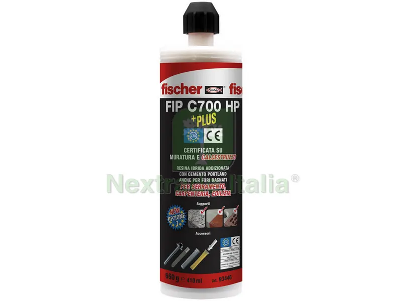12PZ ANCORANTE CHIMICO FIP C700 HP PLUS CARTUCCIA ml. 410 — Tasselli e ancoraggi — rif. FERX.VIT22072 12PZ ANCORANTE CHIMICO FIP C700 HP PLUS CARTUCCIA ml. 410 — Tasselli e ancoraggi — rif. FERX.VIT22072