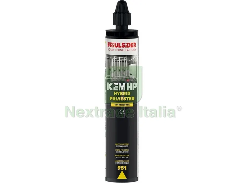 12PZ ANCORANTE CHIMICO KEM HP - HYBRID POLYESTER ml. 300 — Tasselli e ancoraggi — rif. FERX.VIT53436