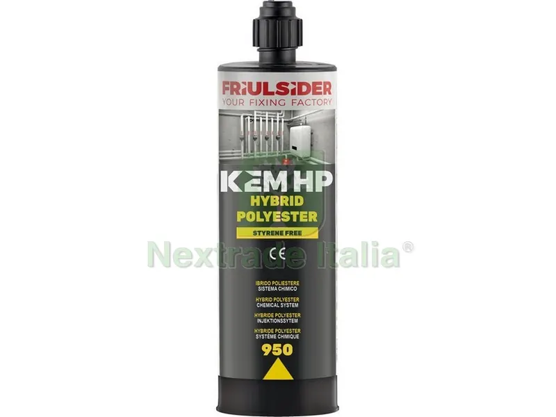 12PZ ANCORANTE CHIMICO KEM HP - HYBRID POLYESTER ml. 400 — Tasselli e ancoraggi — rif. FERX.VIT53437 12PZ ANCORANTE CHIMICO KEM HP - HYBRID POLYESTER ml. 400 — Tasselli e ancoraggi — rif. FERX.VIT53437