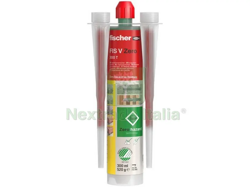 10PZ Ancorante Chimico FIS V Zero 300 T Cartuccia ml. 300 — Tasselli e ancoraggi — rif. FERX.VIT53744 10PZ Ancorante Chimico FIS V Zero 300 T Cartuccia ml. 300 — Tasselli e ancoraggi — rif. FERX.VIT53744
