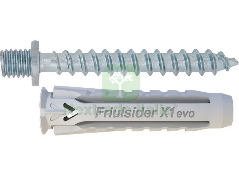 Tassello Universale X1 EVO Vite Doppio Filetto 100 PZ. mm. 6x30 — Tasselli e ancoraggi — rif. FERX.VIT45931 Tassello Universale X1 EVO Vite Doppio Filetto 100 PZ. mm. 6x30 — Tasselli e ancoraggi — rif. FERX.VIT45931