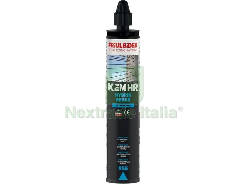 12PZ ANCORANTE CHIMICO KEM HR - HYBRID REBAR ml. 300 — Tasselli e ancoraggi — rif. FERX.VIT53438 12PZ ANCORANTE CHIMICO KEM HR - HYBRID REBAR ml. 300 — Tasselli e ancoraggi — rif. FERX.VIT53438