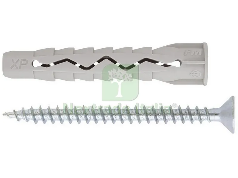 15CF TASSELLO XP CON VITE IN BLISTER 4 PZ. mm. 10x65 — Tasselli e ancoraggi — rif. FERX.VIT29720